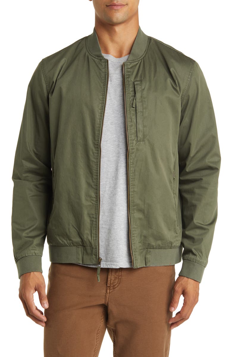 Marine Layer Rossland Dry Waxed Cotton Bomber Jacket, Main, color, 