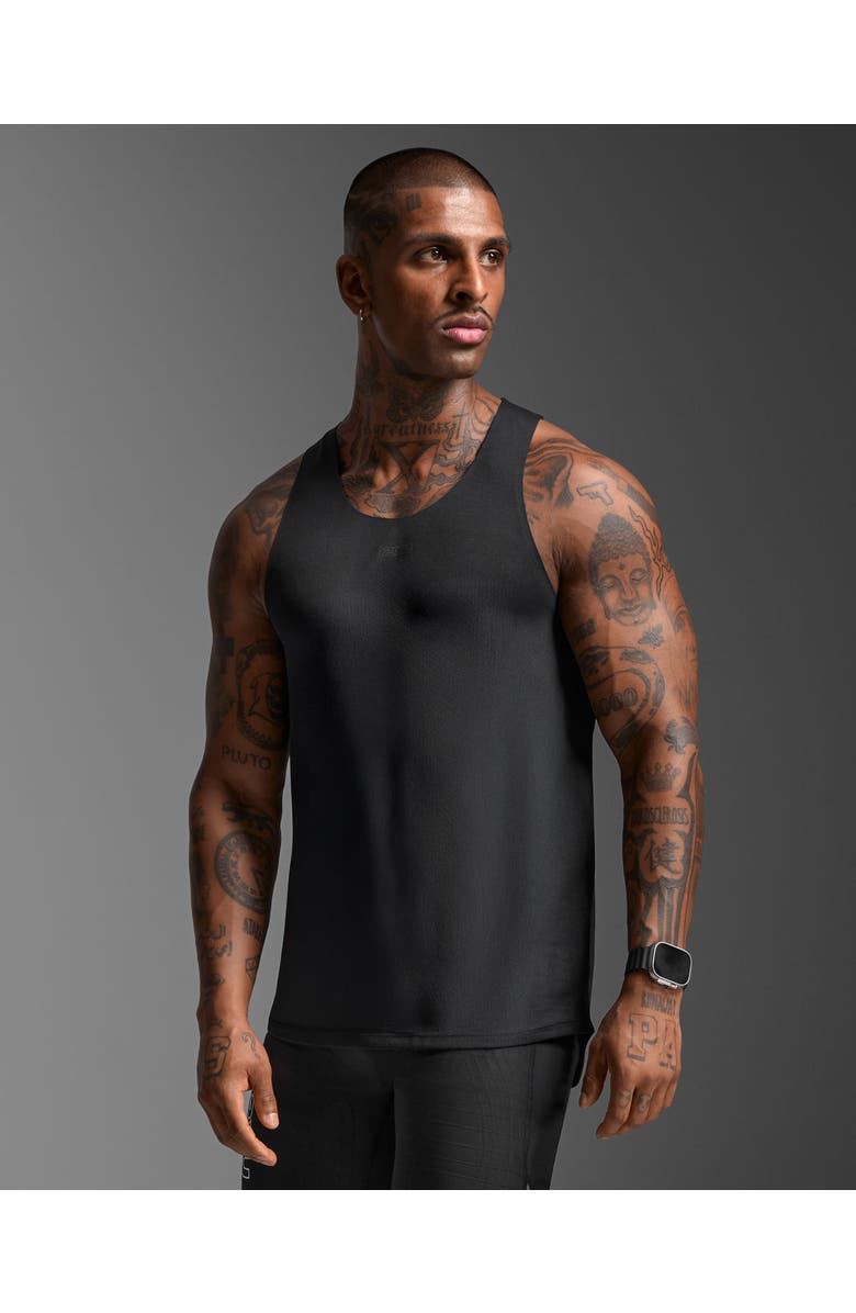 2XU Light Speed Tech Singlet, Main, color, Black/Black Reflective