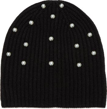 Kate Spade New York pearl embellished knit beanie  display picture 3