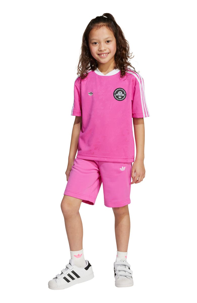 adidas Kids' Sport Jersey & Shorts Set, Alternate, color, Semi Lucid Fuchsia
