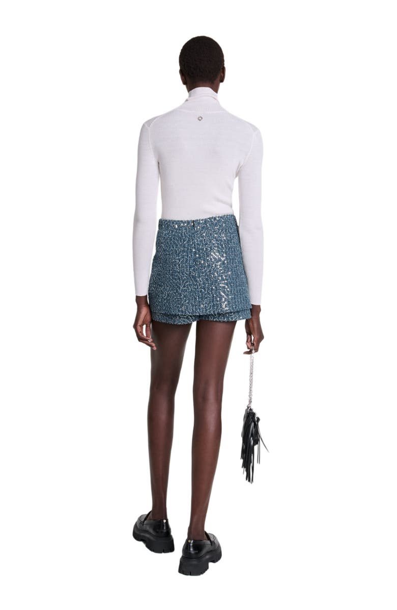 maje Tweed illusion shorts, Alternate, color, 
