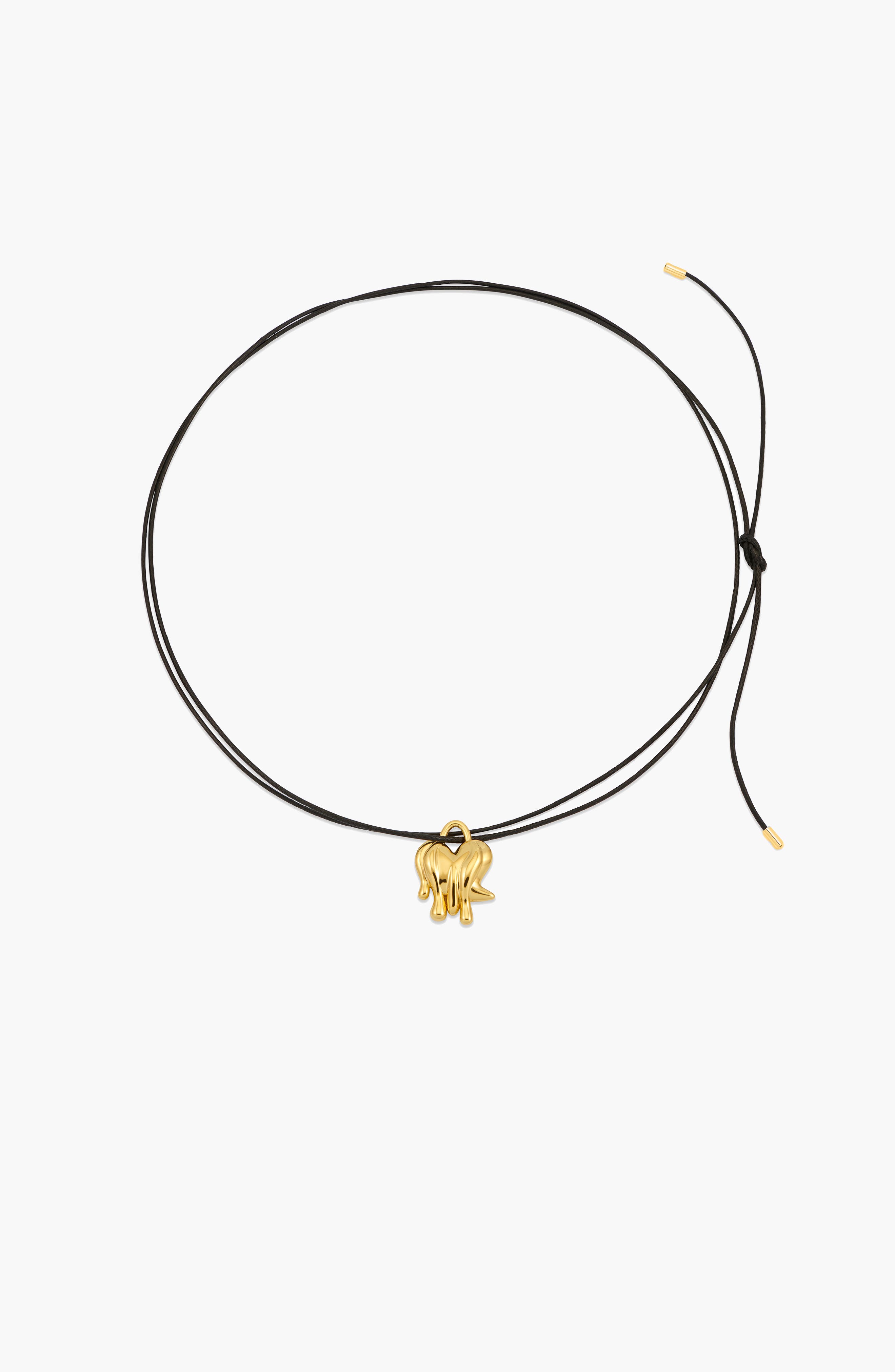 Yoj Loff Mini Cord Necklace In Black
