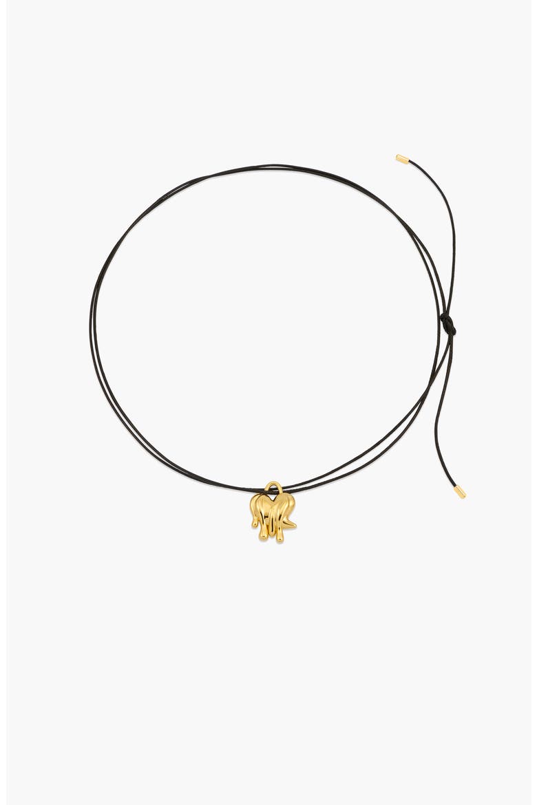 Loff Mini Cord Necklace in Gold and Black, Main, color, Gold / Black
