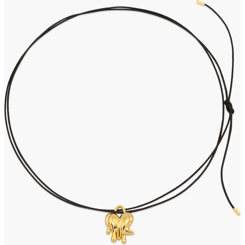 Yoj Loff Mini Cord Necklace In Black