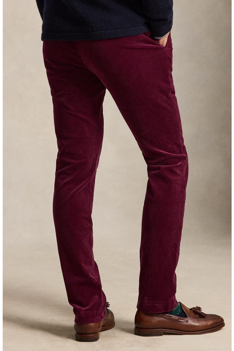 Stretch Corduroy Slim Fit Pants, Alternate, color, RED