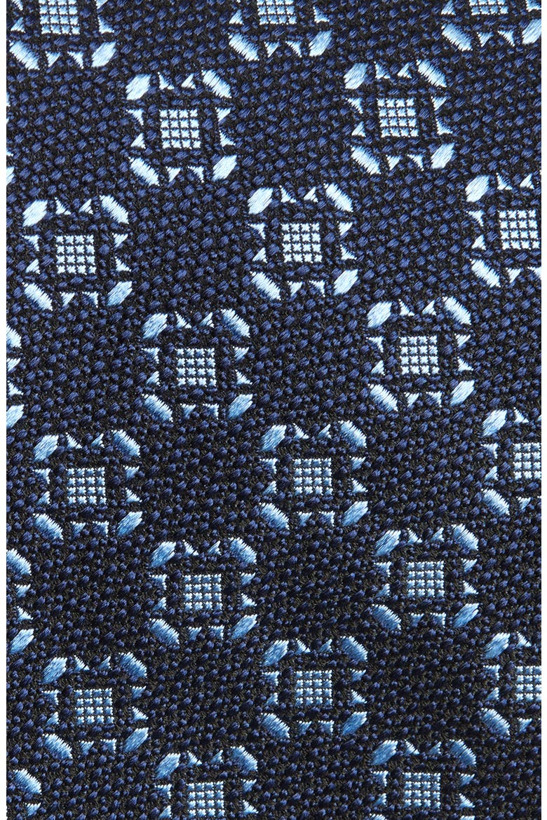 Couture Geo Silk Tie, Alternate, color, NAVY