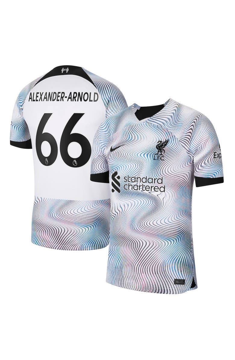 Nike Men's Nike Trent Alexander-Arnold White Liverpool 2022/23 Away Breathe Stadium Replica Player Jersey, Main, color, 