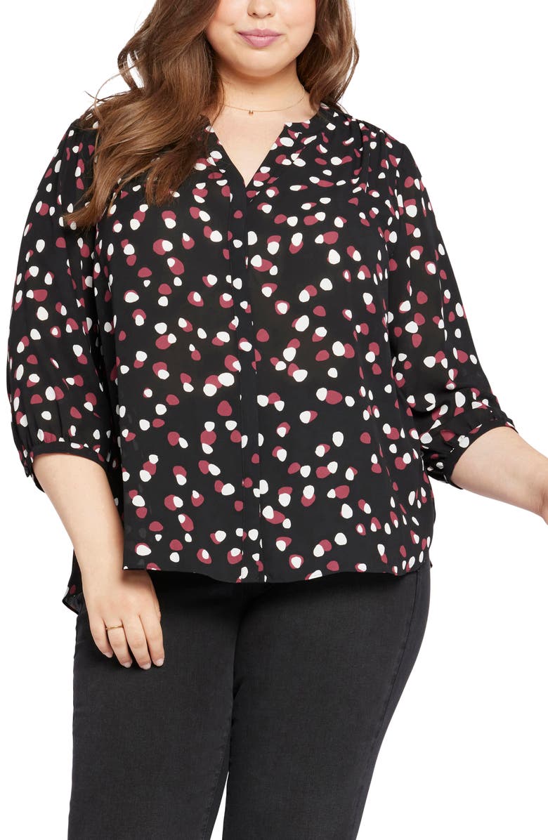 NYDJ Semisheer Pintuck Blouse, Main, color,