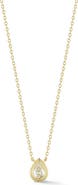 GLAZE JEWELRY Pear Cut Cubic Zirconia Pendant Necklace