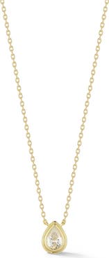 GLAZE JEWELRY Pear Cut Cubic Zirconia Pendant Necklace