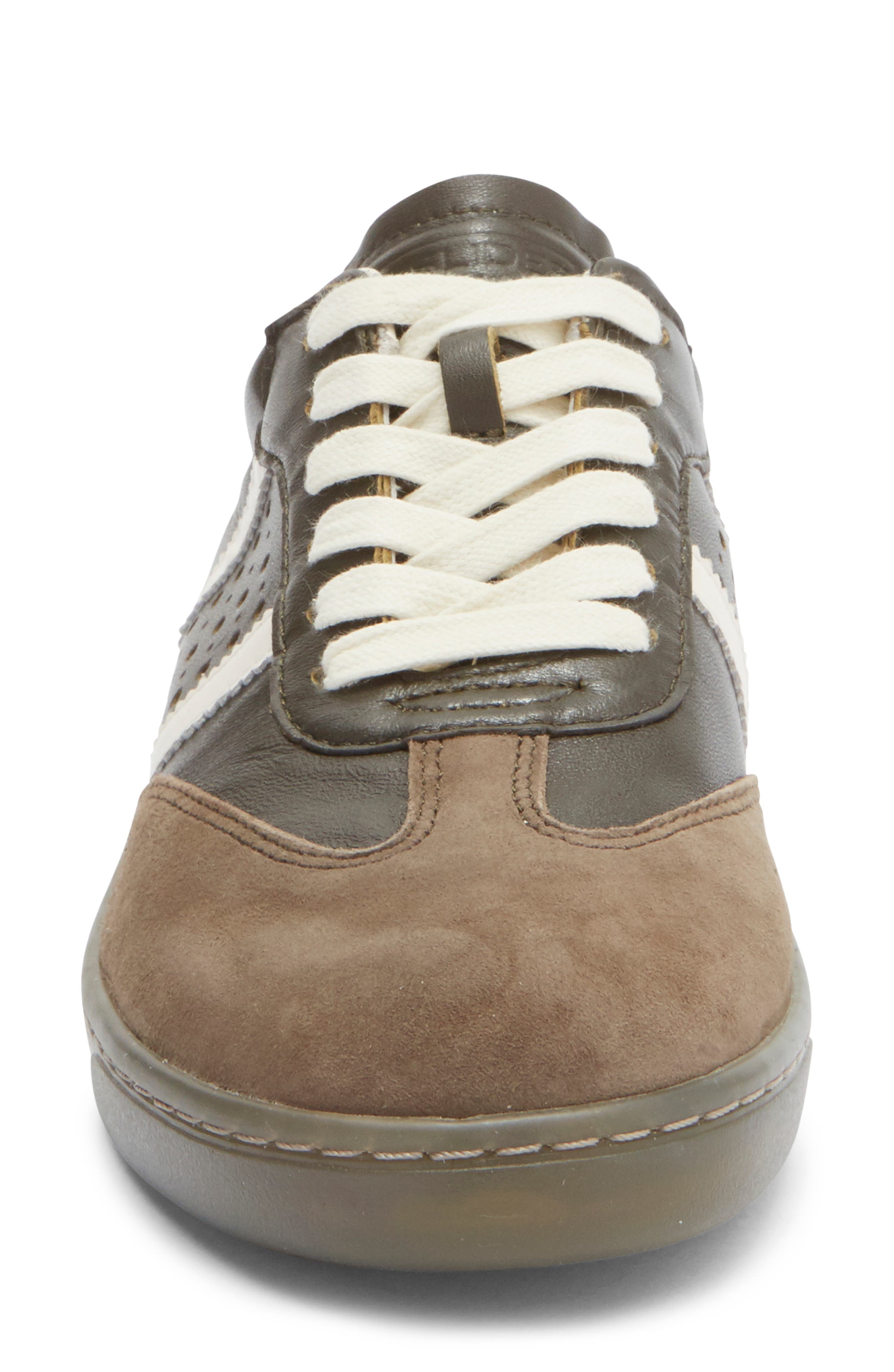 JSlides Hunter Leather Sneaker, Alternate, color, Mid Brown