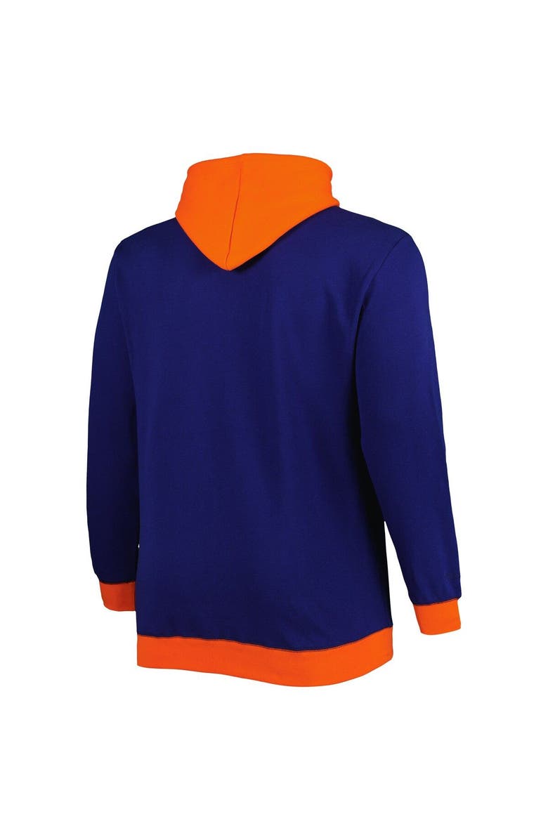 Mitchell & Ness Men's Mitchell & Ness Navy/Orange Chicago Bears Big & Tall Big Face Pullover Hoodie, Alternate, color, Navy