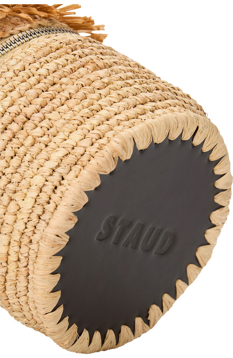 STAUD Tiki Raffia Shoulder Bag, Alternate, color, Natural