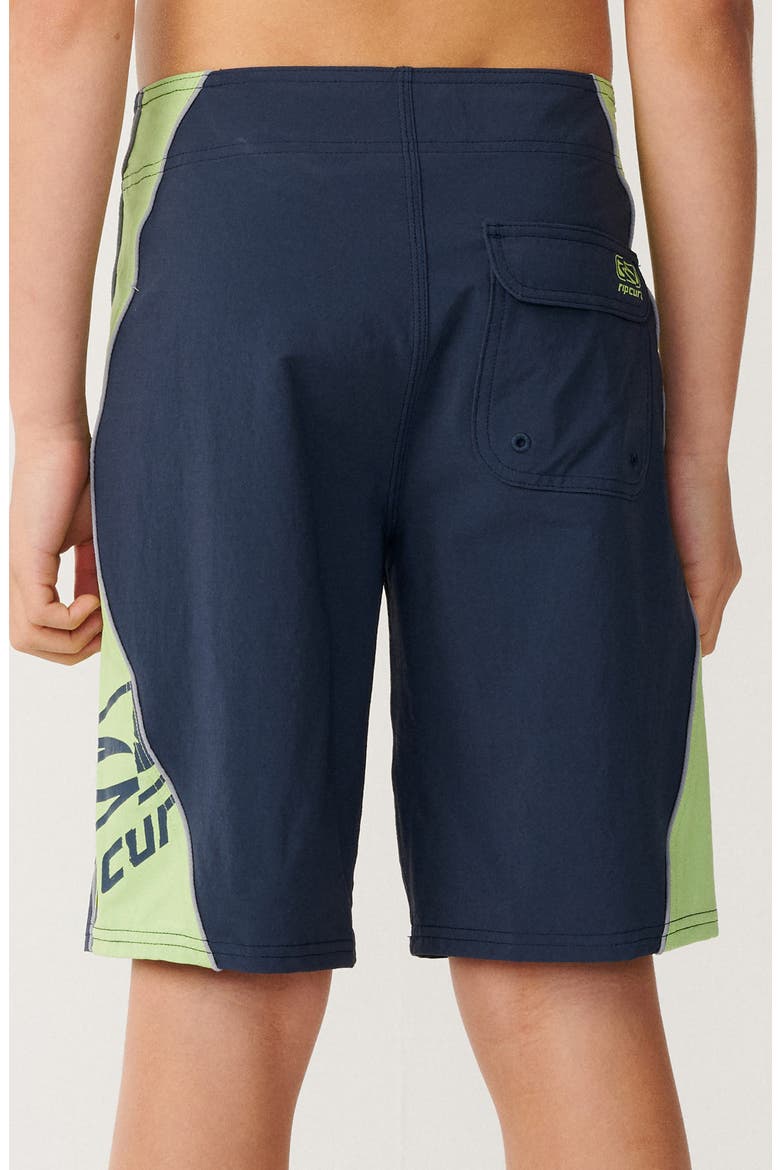 Kids' Panel Boardie Swim Trunks, Alternate, color, NAVY