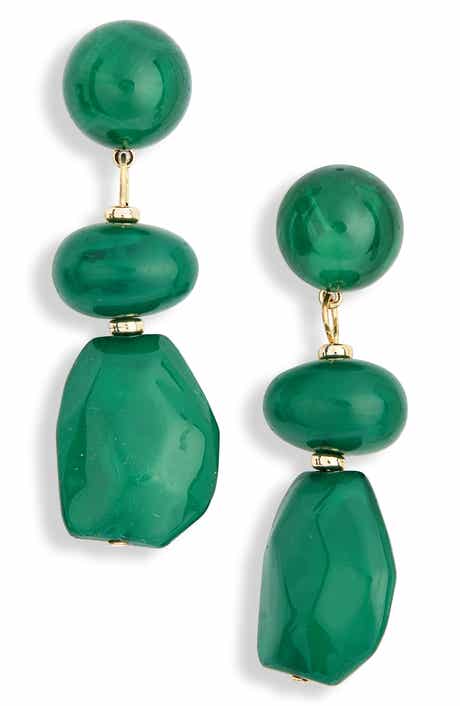 Organic Linear Drop Earrings