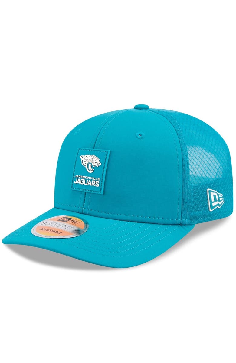New Era Men's New Era Teal Jacksonville Jaguars 2025 Sideline 9SEVENTY Trucker Adjustable Hat, Main, color, Teal