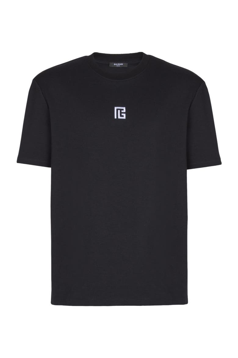 T-shirt with embroidered logo, Alternate, color, black