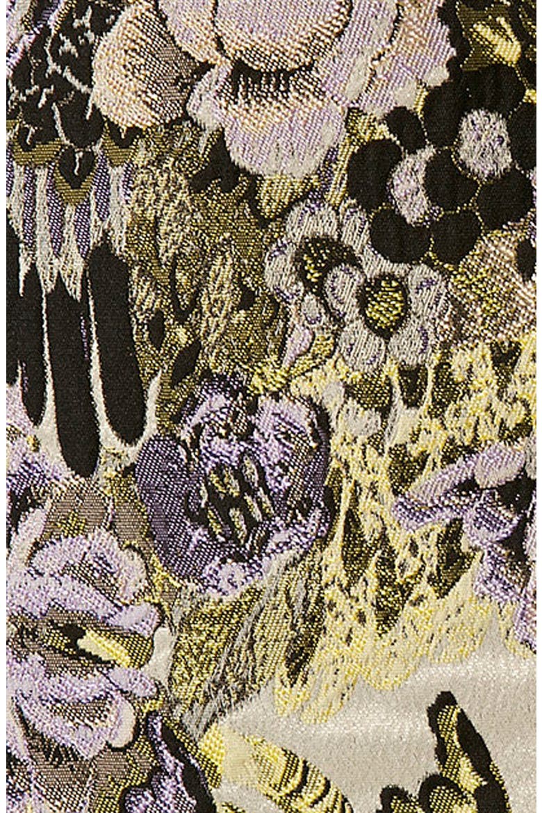 Jacquard Flower Wrap Skirt, Alternate, color, GREEN MULTI