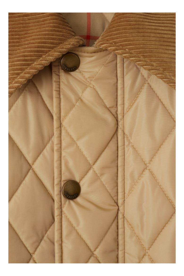 Cropped Quilted Nylon Jacket, Alternate, color, Flax beige/sand beige