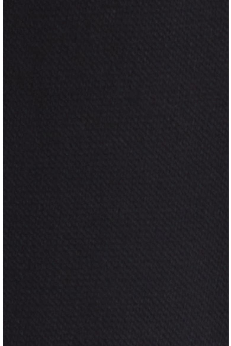 Dominique Long Sleeve Matte Crepe Jersey Gown, Alternate, color, BLACK