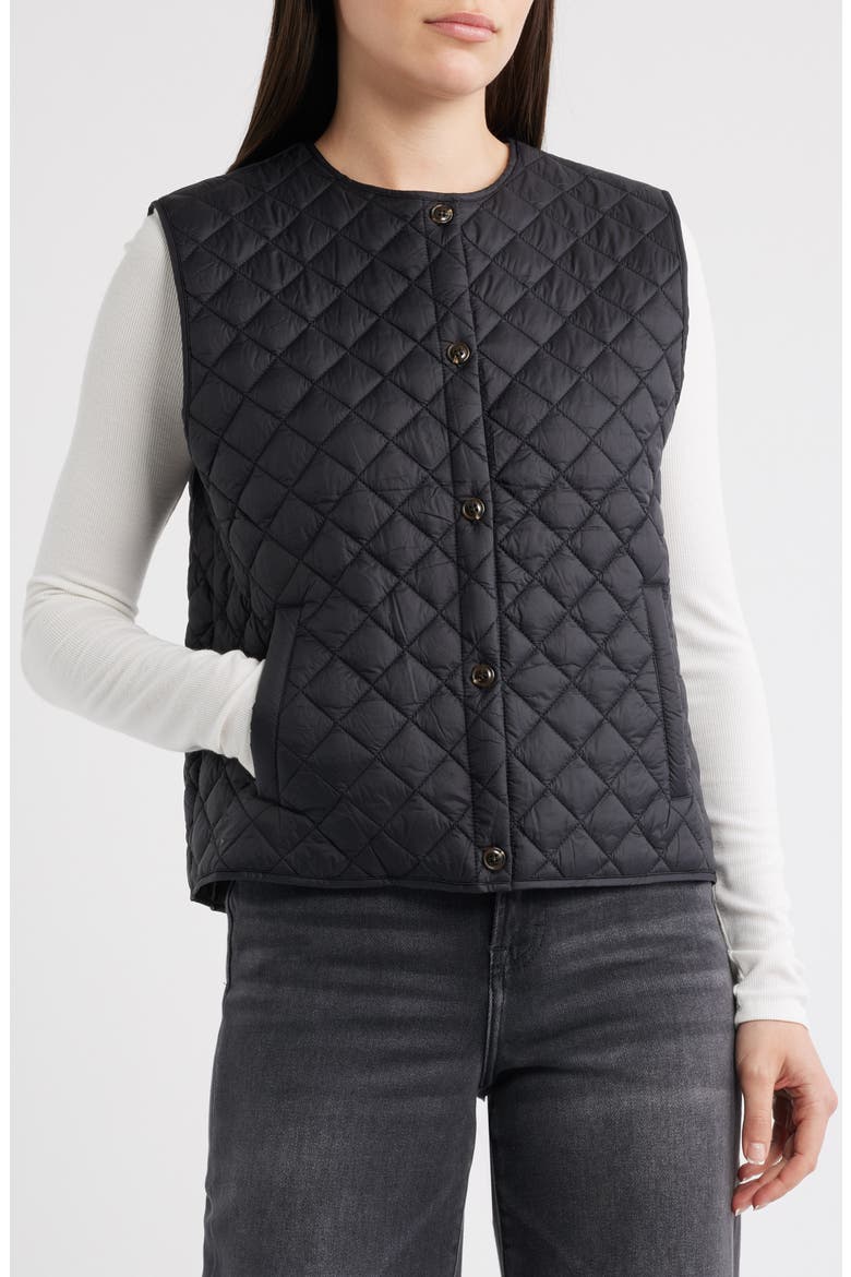 Raincoat with Quilted Vest, Alternate, color, BLACK