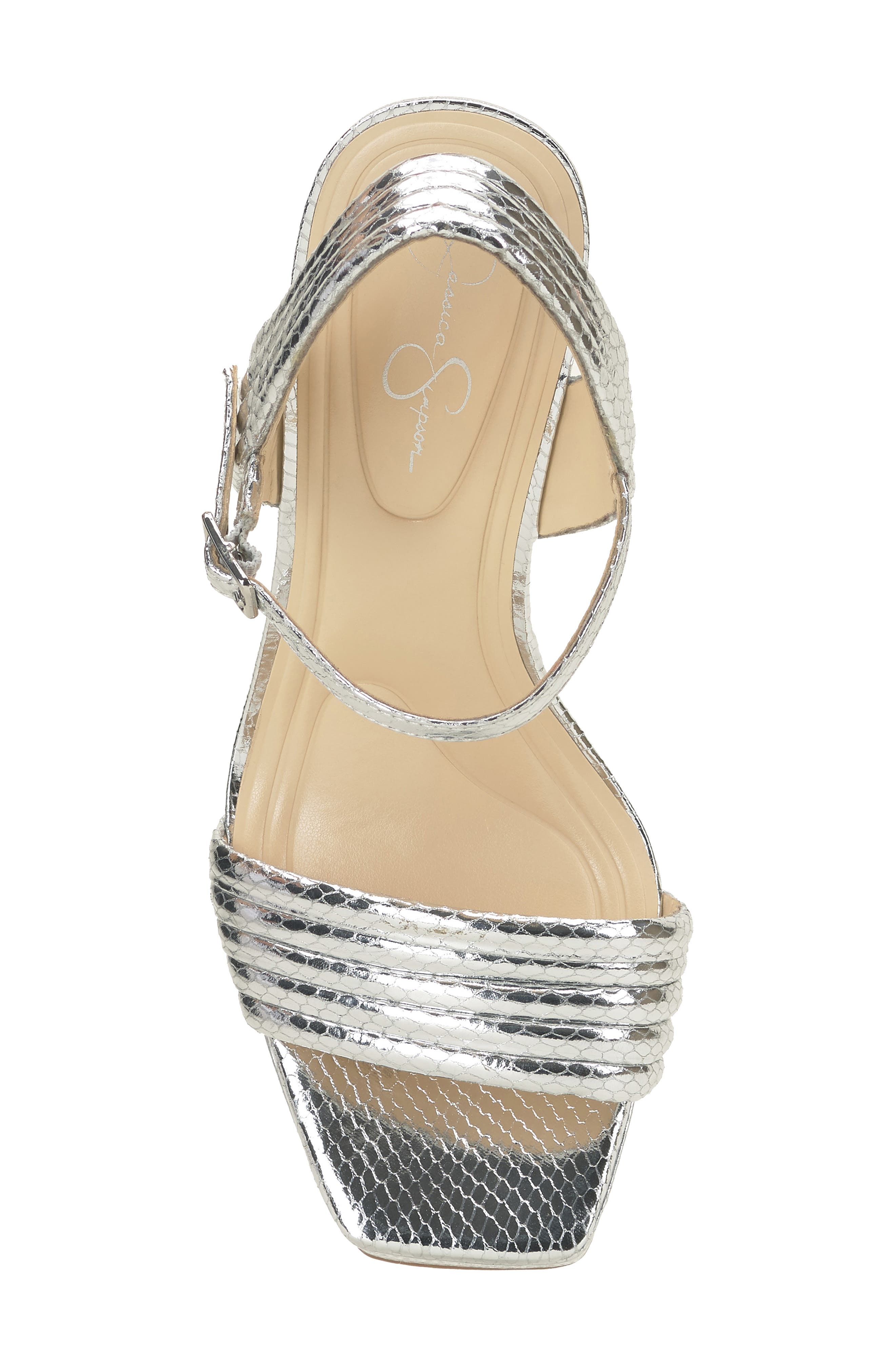 Jessica Simpson Bautista Metallic Platform Sandal, Alternate, color, 