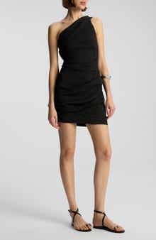 A.L.C. Carina One-Shoulder Linen Blend Minidress