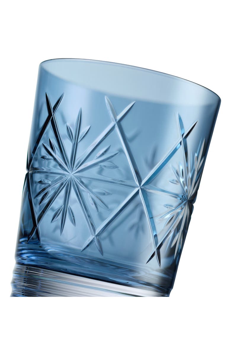 Waterford Winter Wonders Icy Blue Snowflake Lead Crystal Double Old Fashioned Glass, Alternate, color, Blue