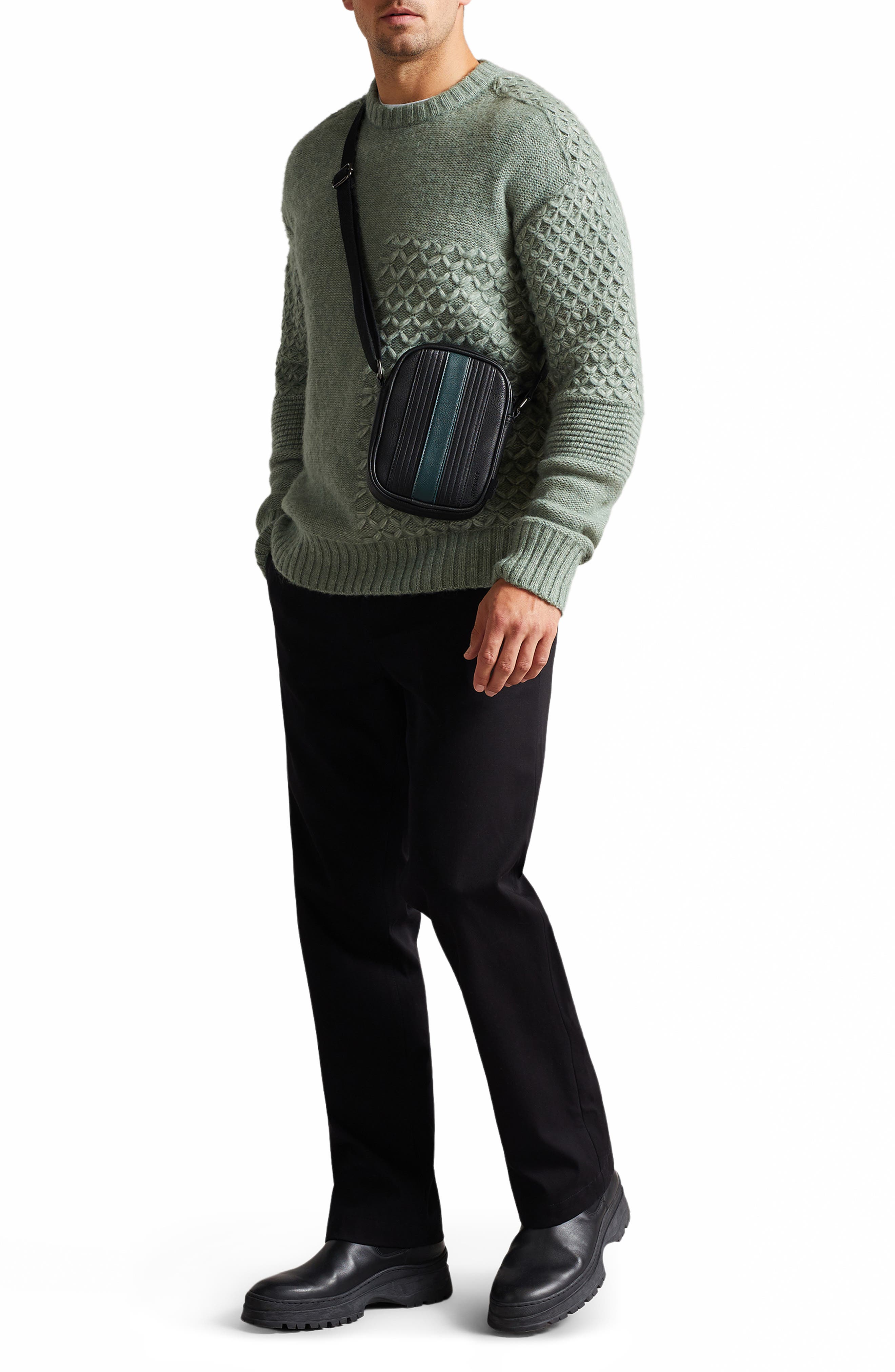 Ted Baker London Ever Striped Flight Bag, Alternate, color, 