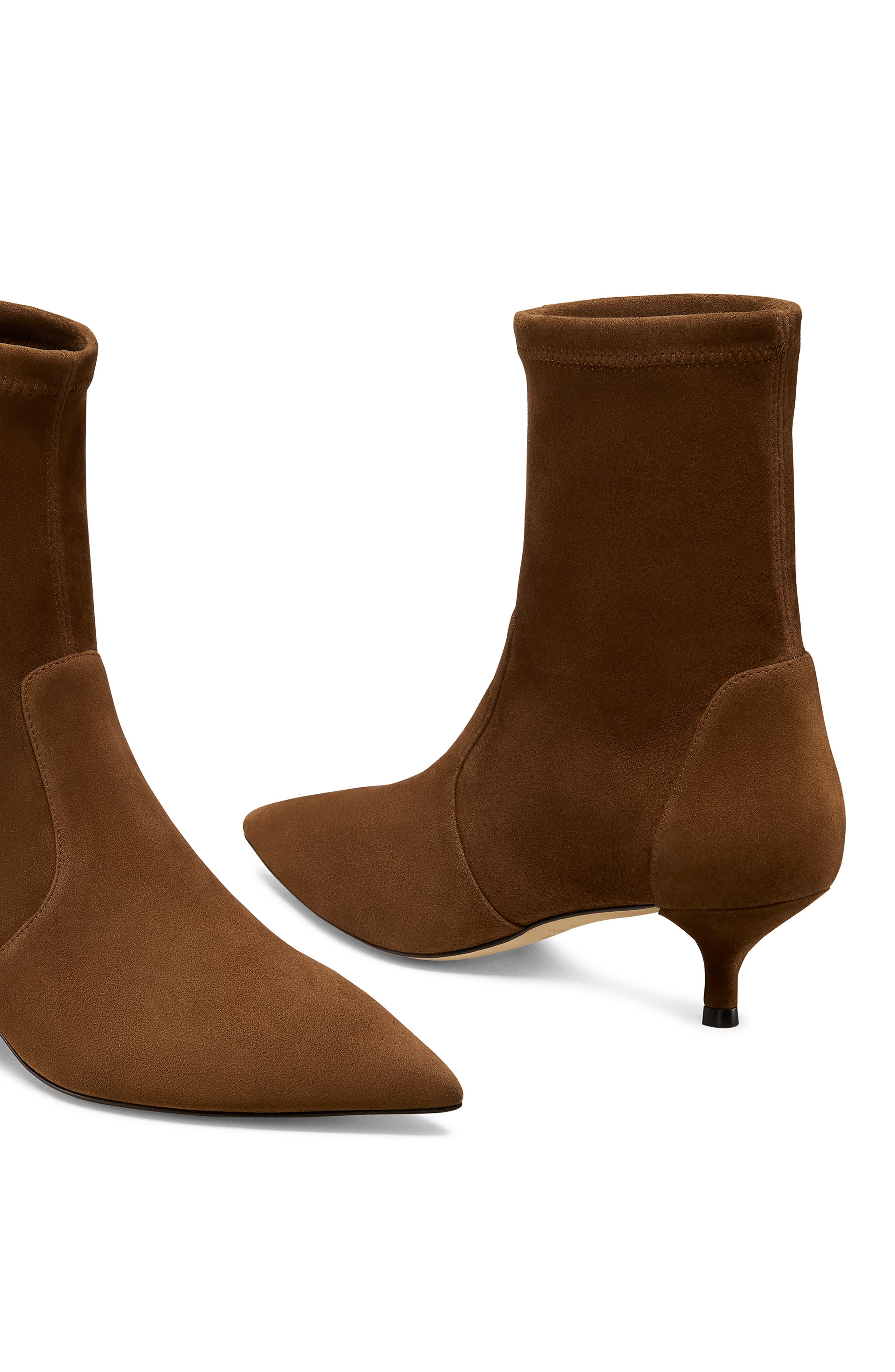 Stuart Weitzman Mara 50 Kitten Heel Bootie, Alternate, color, Espresso