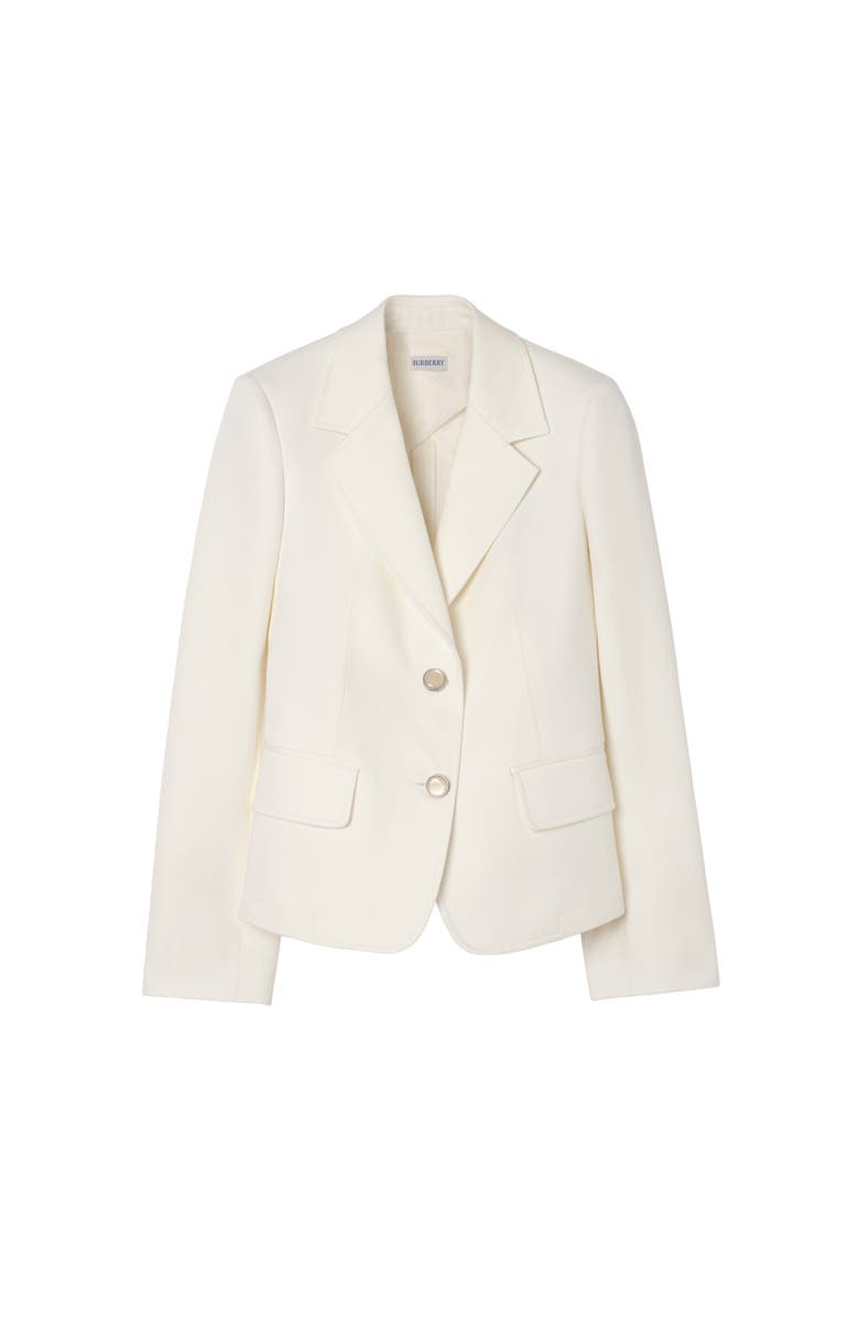 Burberry Cotton Tailored Jacket, Alternate, color, Seashell White