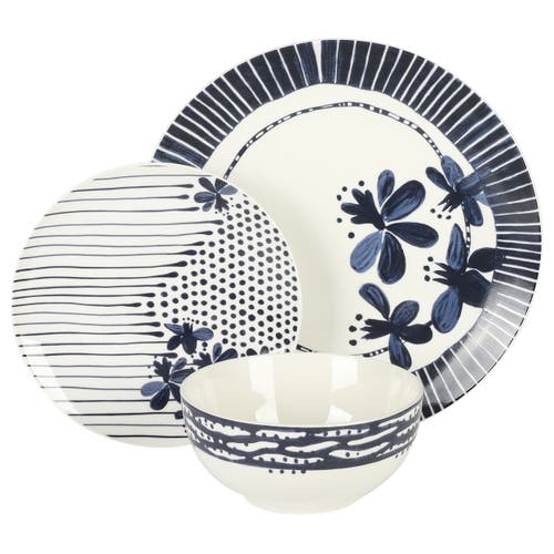 Gibson Home Eliza 12 Piece Ceramic Dinnerware Set In Multi