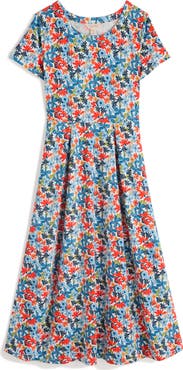 Seasalt Cornwall Veronica Print Stretch Organic Cotton Midi Dress