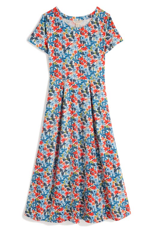 Seasalt Cornwall Veronica Print Stretch Organic Cotton Midi Dress In Multi