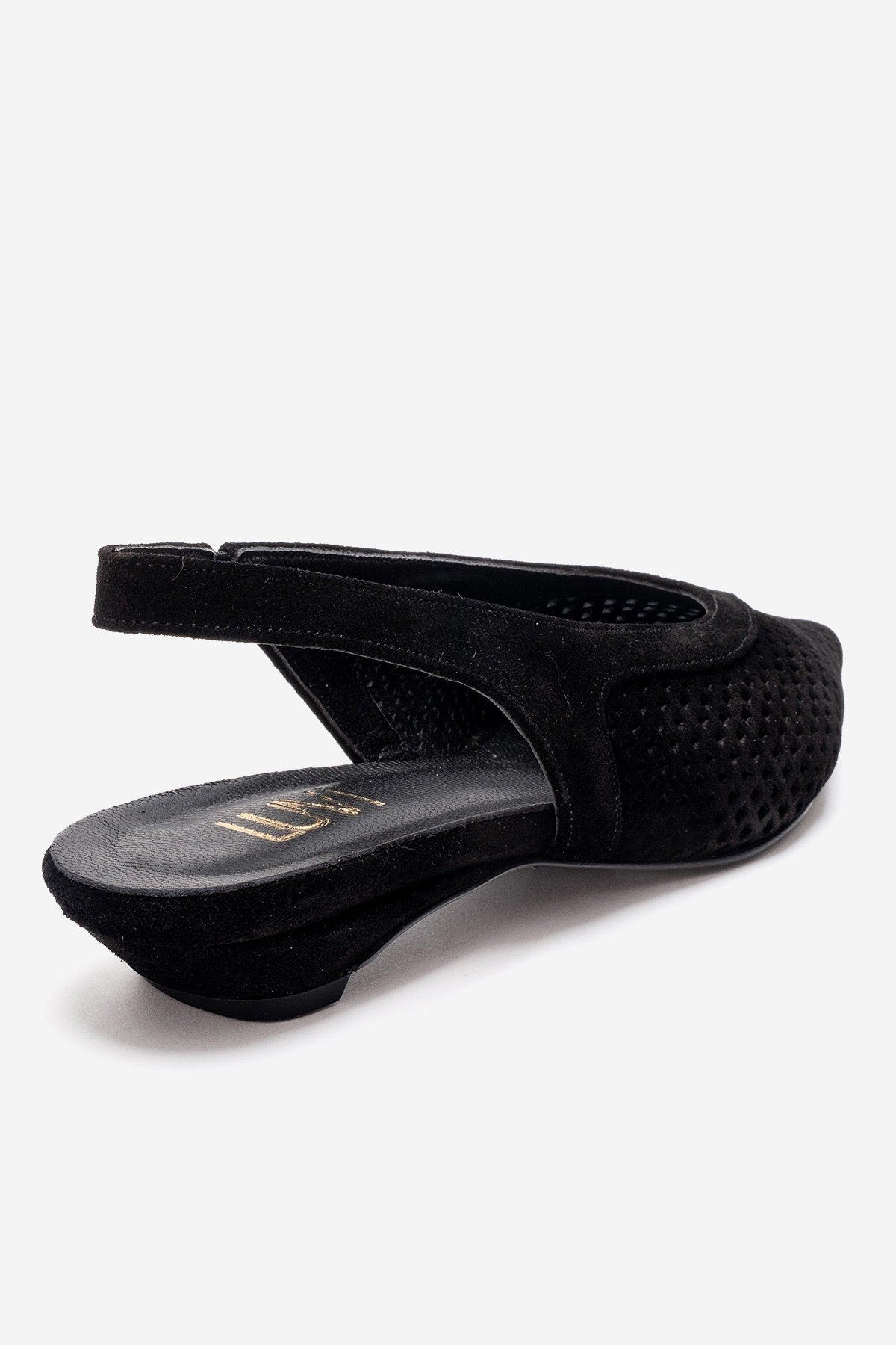 Forever & Always Shoes Lieve Leather Slingback Pump, Alternate, color, Black Suede