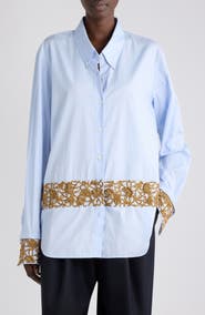 Dries Van Noten Cheers Bis Embroidered Cotton Button-Down Shirt