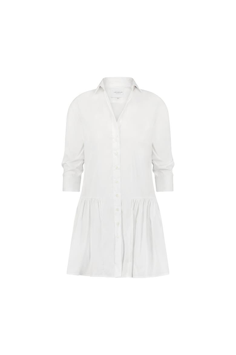 The Drop Waist Shirt Dress, Alternate, color, White