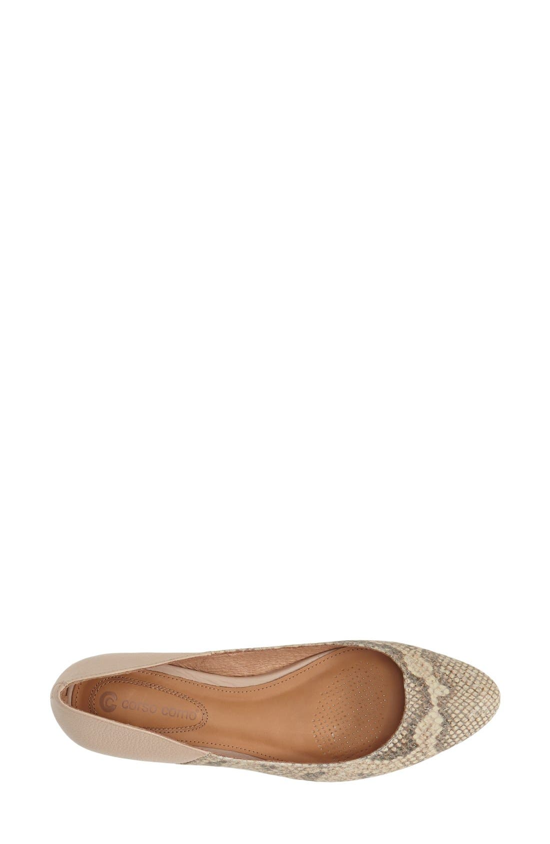 'Morrison' Pointy Toe Flat, Alternate, color, NATURAL VINTAGE SNAKE