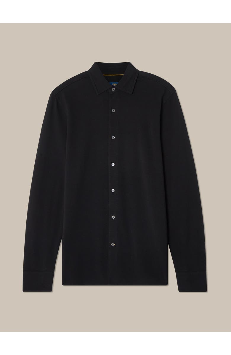 Robert Talbott Foster Long Sleeve Knit Shirt, Alternate, color, Black
