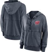 FANATICS Women's Fanatics Branded Heathered Charcoal Wisconsin Badgers Overall Speed Lace-Up Pullover Hoodie