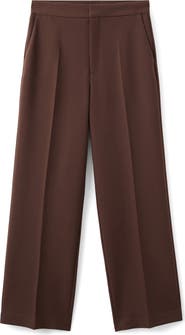 MANGO High Waist Straight Leg Pants