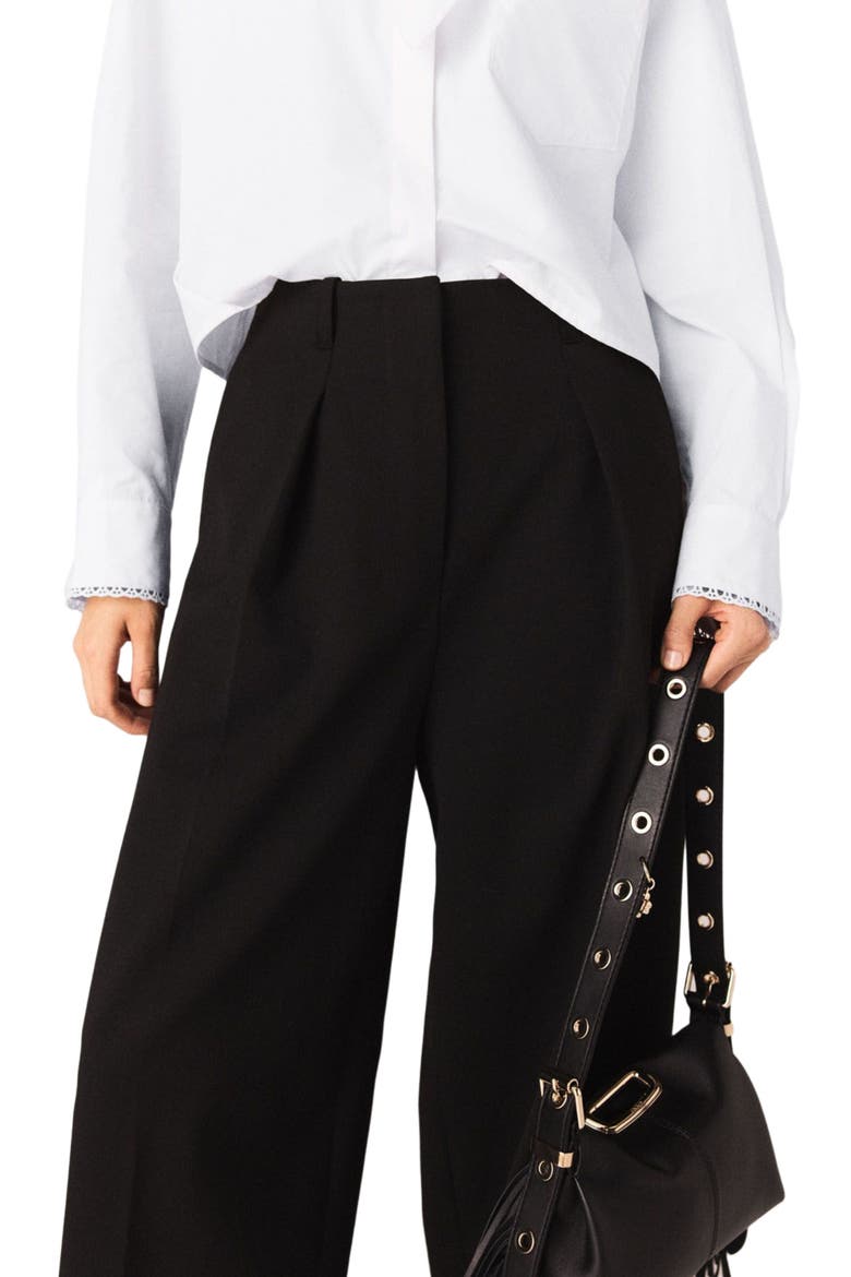 Balloon suit trousers, Alternate, color, Black