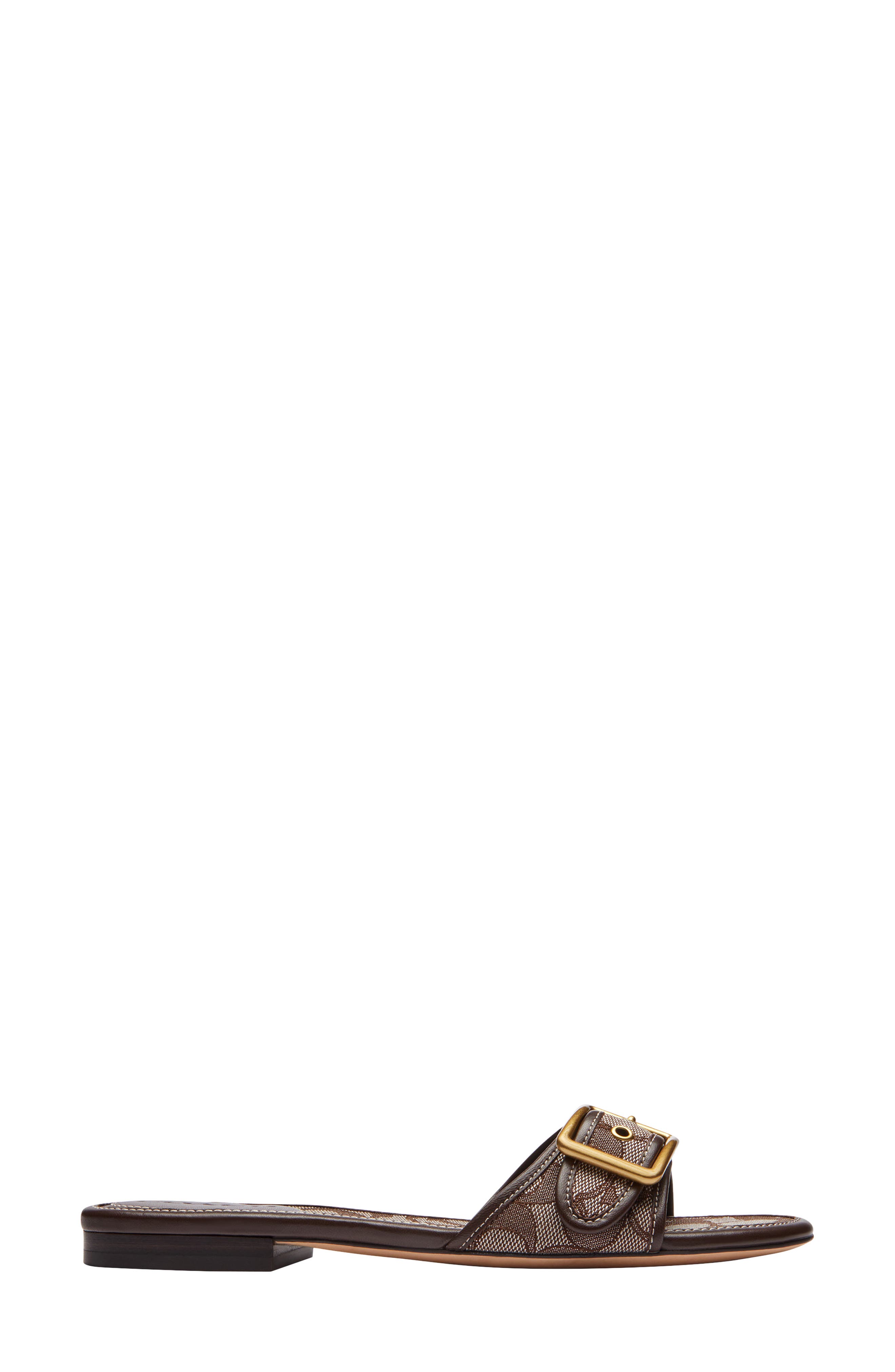 COACH Margot Slide Sandal, Alternate, color, Oak/ Maple