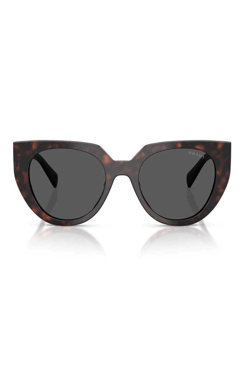 52mm Cat Eye Sunglasses, Main, color, ROOT TORTOISE / DARK GREY