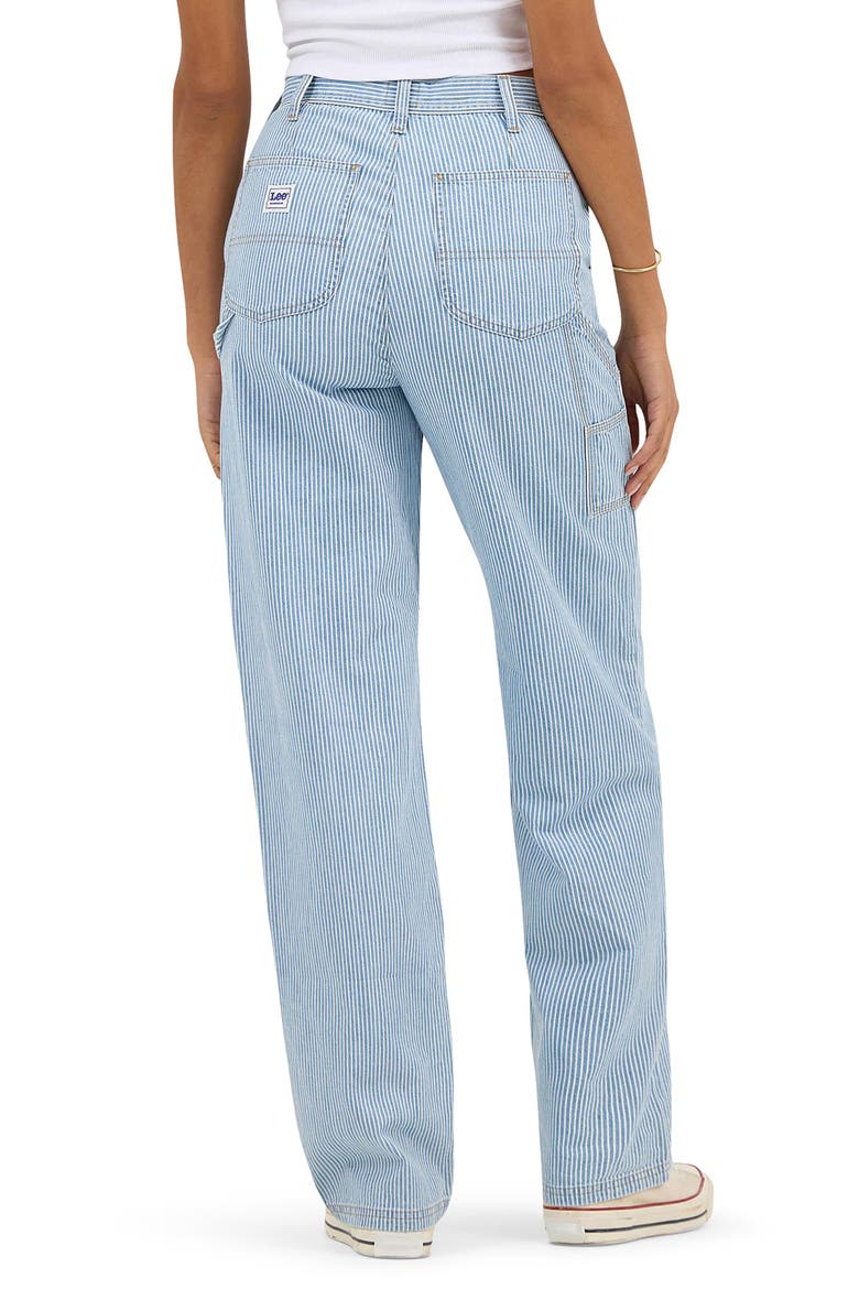 High Waist Carpenter Jeans, Alternate, color, MID RAILROAD