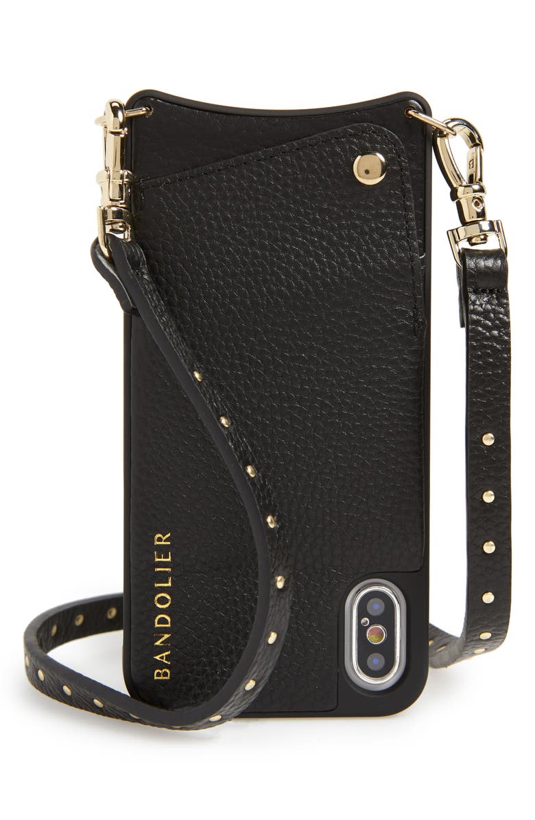 Bandolier Nicole Pebbled Leather 6/7/8 & 6/7/8 Plus Crossbody Case, Main, color, 