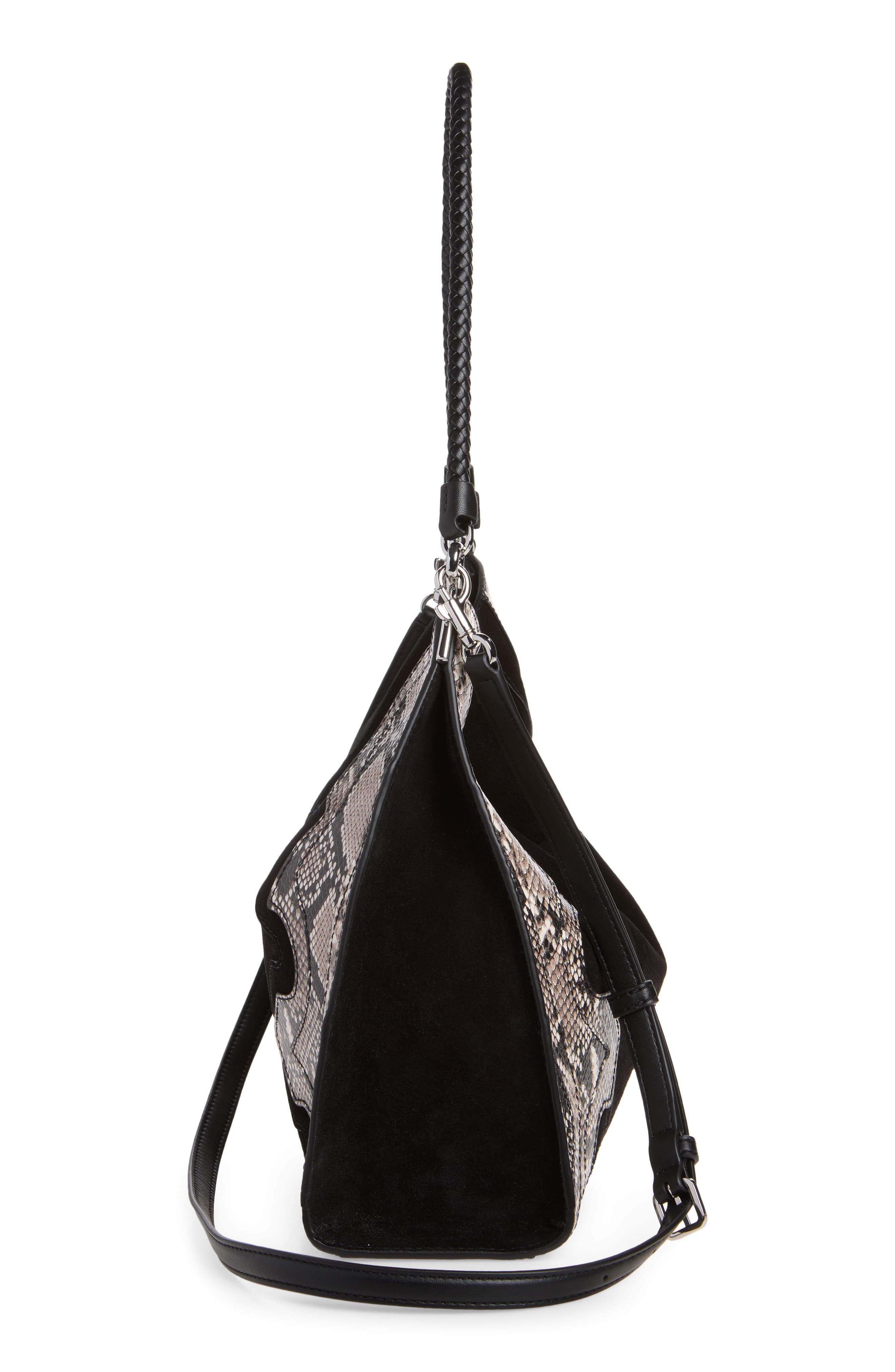 Vida Leather Shoulder Bag, Alternate, color, BLACK MULTI