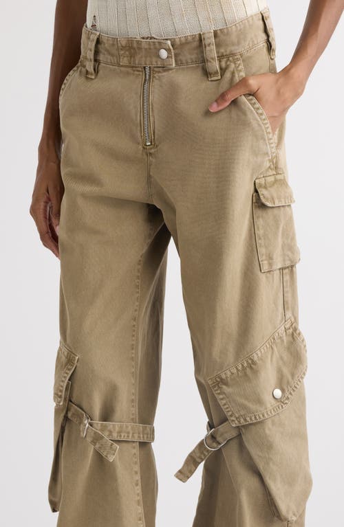 Acne Studios Mid-rise Cargo Pants In Washed Beige Dru
