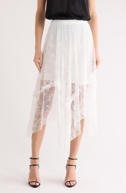 Josie Asymmetric Lace Skirt
