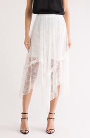 AllSaints Josie Asymmetric Lace Skirt